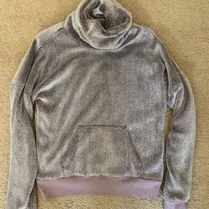 zella purple fluffy sweater